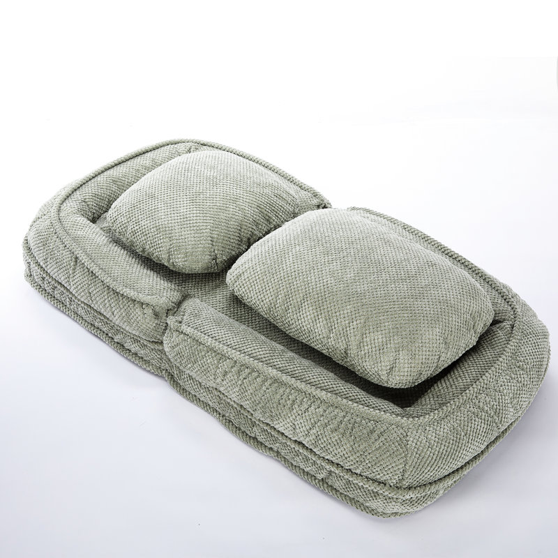 Chair With A Fluffy And Soft Texture Medium-Soft Seat Metal Frame, Green