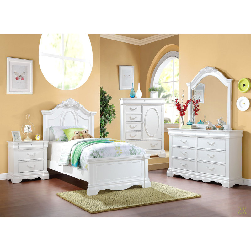 Table de chevet en pin avec 3 tiroirs pour la chambre à coucher, le salon et le placard