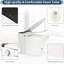 Toilette intelligente avec siège chauffant, toilette monobloc avec chasse d'eau automatique, sans bidet, capteur de pied bleu nuit, commande à bouton, conception de chasse d'eau en cas de panne de courant, couvercle à fermeture en douceur, siège blanc pour salle de bain