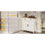 Armoire de cuisine, armoire de ferme moderne avec rangement, café avec 2 tiroirs et 2 portes, buffet de plancher pour le salon, la salle à manger et la salle de bain-849222645