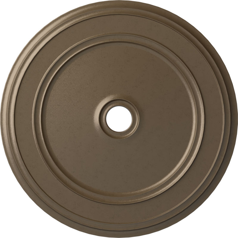 Médaillon de plafond classique Endurathane, diamètre extérieur de 41 1/8 po x P 4 po x P 2 1/8 po (convient aux auvents jusqu'à 5 1/2 po), fini argent chaud peint à la main