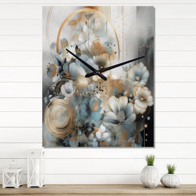 Jaimyn - Floral Modern Wall Clock