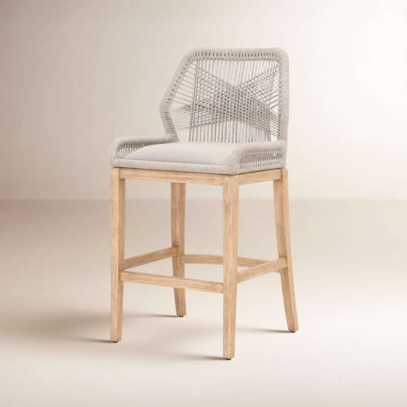Mitali Bar & Counter Stool, Sand, Bar Stool (30" Seat Height), Natural Gray