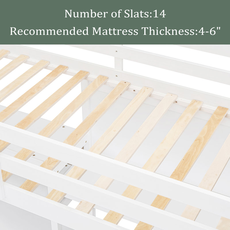 Lemond Kids Loft Bed, Full, White