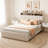 Upholstered Platform Bed Frame with Charging Station, 4 Drawers & LED Lights – Heavy Duty, No Box Spring Needed-118160846
