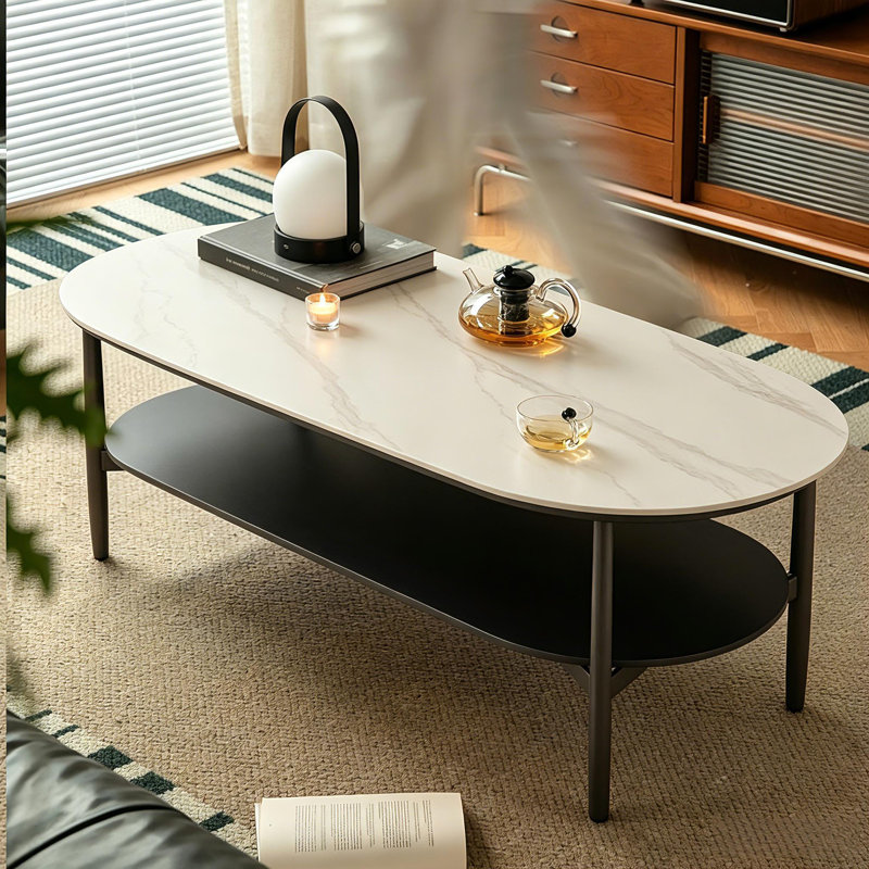 Cedric Sintered Stone Oval Coffee Table