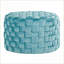 Repose-pieds, velours rond bleu ciel contemporain 24 po par LumiSource | Bleu ciel | Velours-1650913841