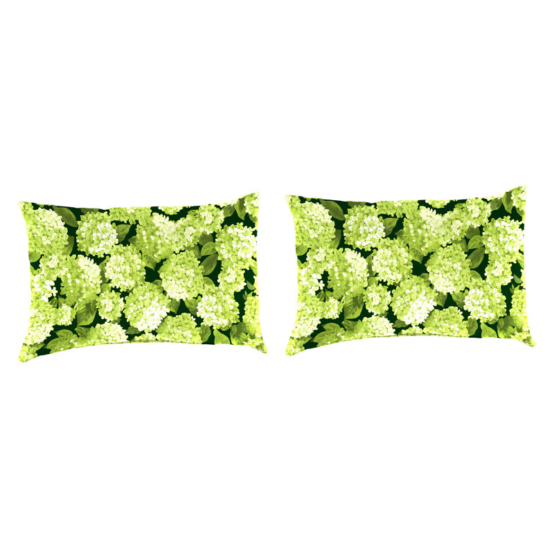 East Urban Home - Piece Cushion, Green/White