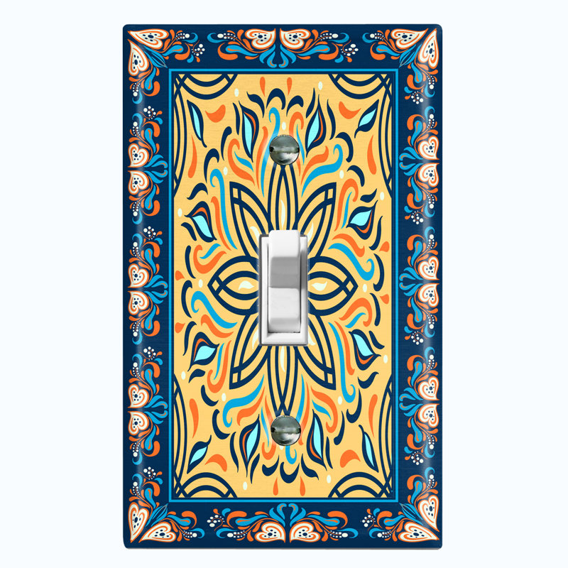 Patterned 1 - Gang Toggle Light Switch Standard Wall Plate