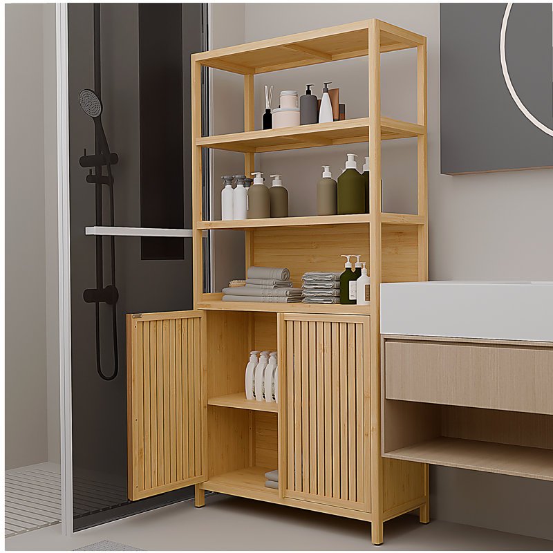 Support de rangement multi-scène haute capacité à deux portes de 64 pouces de hauteur