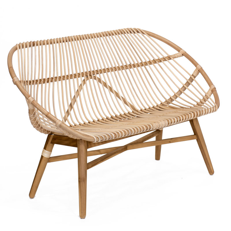 Banc de parc en rotin Allan