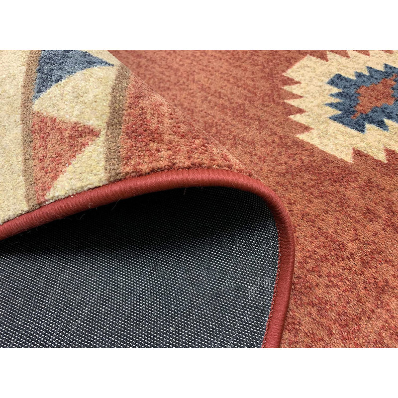 Tapis rouge / beige Seagirt, Rectangle 5 pi 3 po x 7 pi 1 po