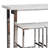 White Marble 4-Piece Dining Set