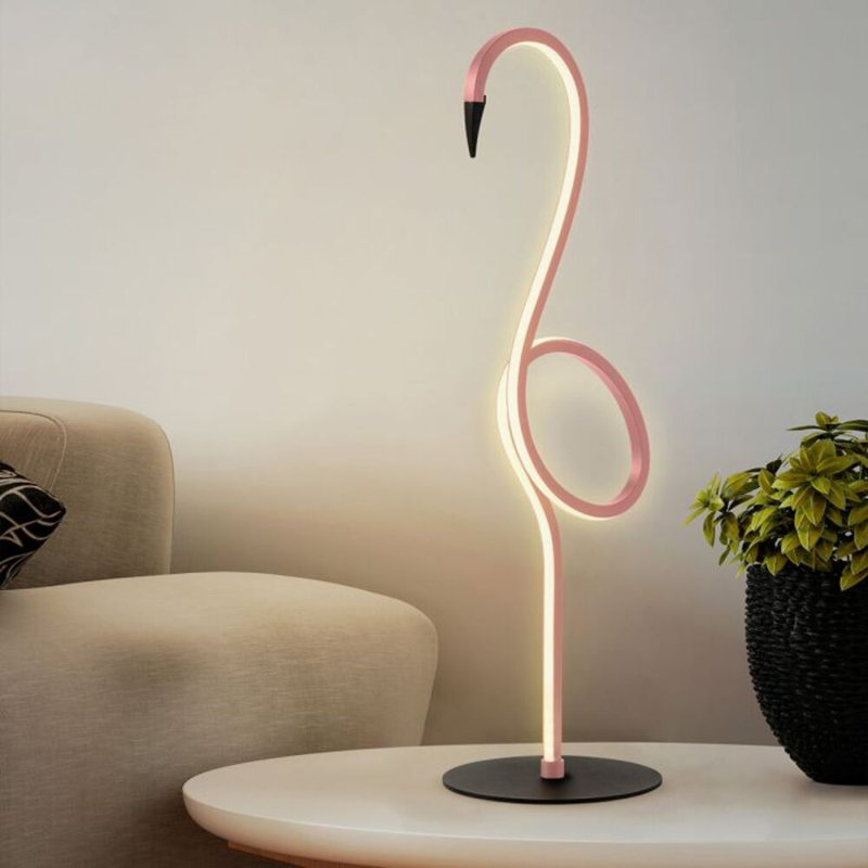 Flamingo LED Table Lamp, Black/Pink