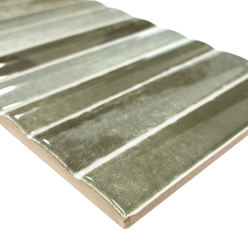Colorido Ceramic 4" x 12" Wall Tile - 33 Pieces (10.76 Sq. Ft.), Dark Green