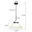Luminaire suspendu moderne 1 lumière avec plafonnier en tissu blanc Lustre plissé rayé traditionnel pour chambre d'enfant Chambre à coucher Cuisine Hall d'entrée