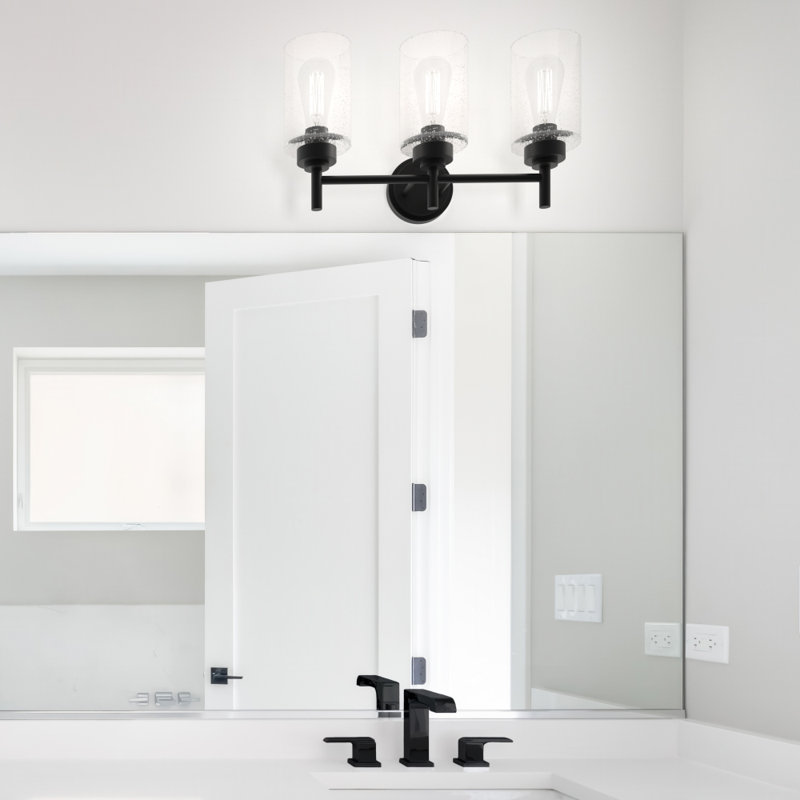 Wexton 3-Light 5.25” Wide Vanity Light, Matte Black