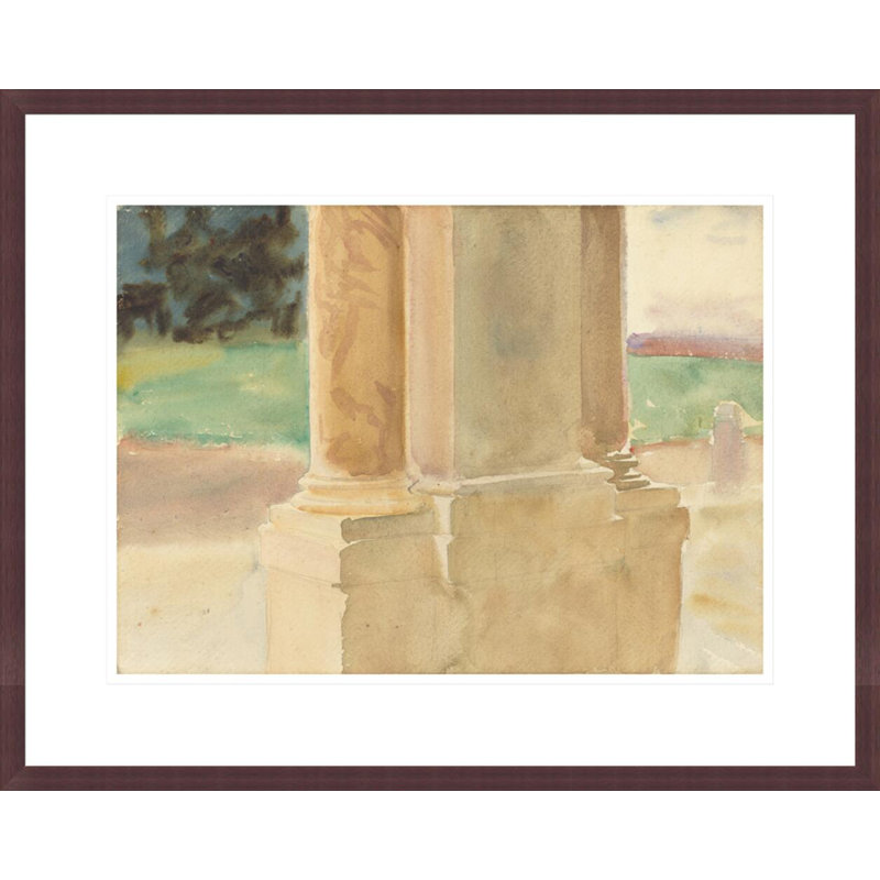 «Frascati Architectural Study» par John Singer Sargent, impression giclée encadrée, H 17,35 po x l 21,75 po