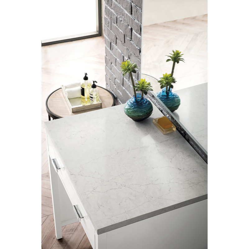 Addison Vanity, Eternal Jasmine Pearl, Glossy White