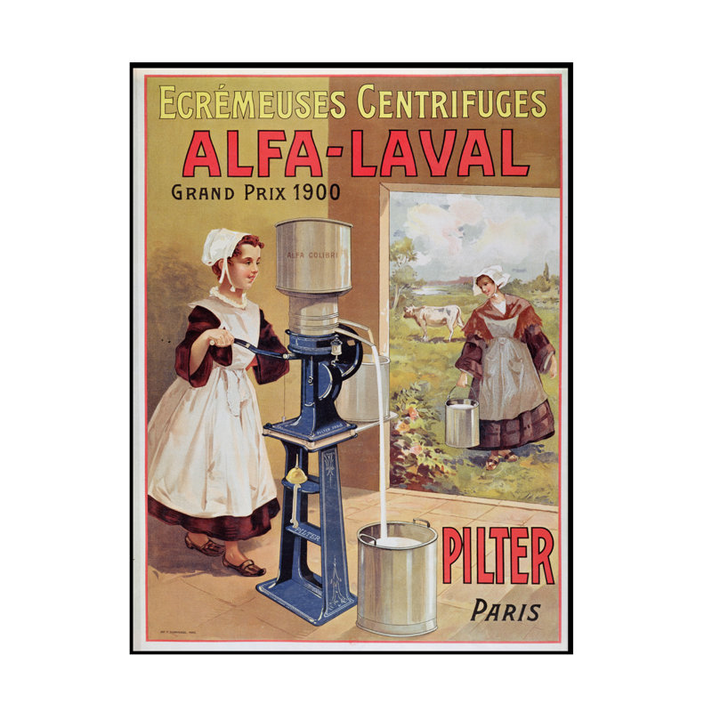 Art français sur toile, "French School Alfa-Laval", 1905, H 19 po x l 14 po