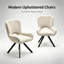 Ensemble de 2 chaises de salle à manger modernes, rembourrées avec pieds en X de style Mid-Century