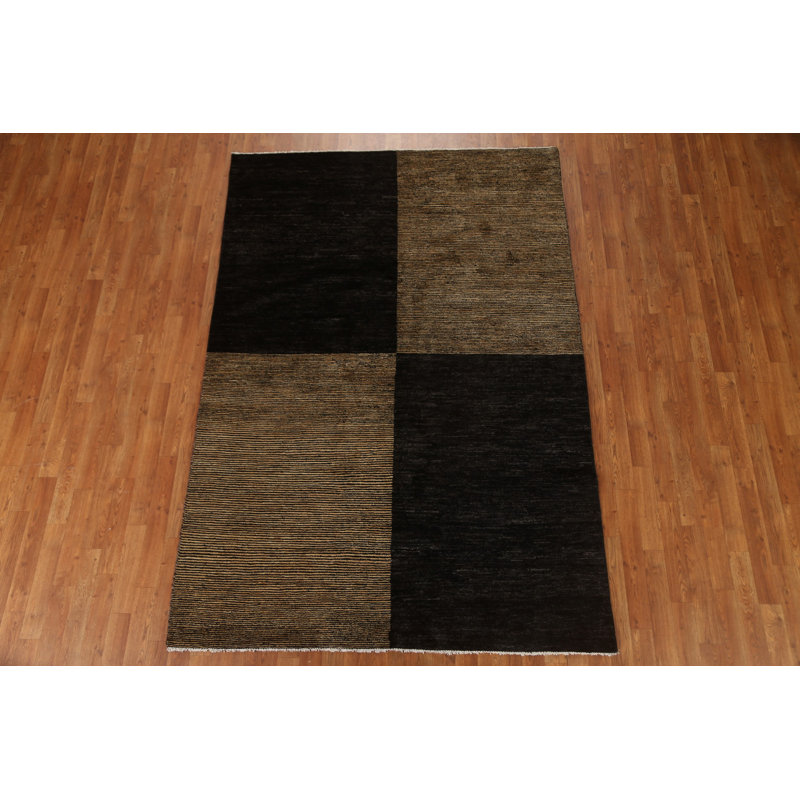 Tapis unique en laine noué à la main nouvel âge 5 pi 7 po x 8 pi 1 po Alg