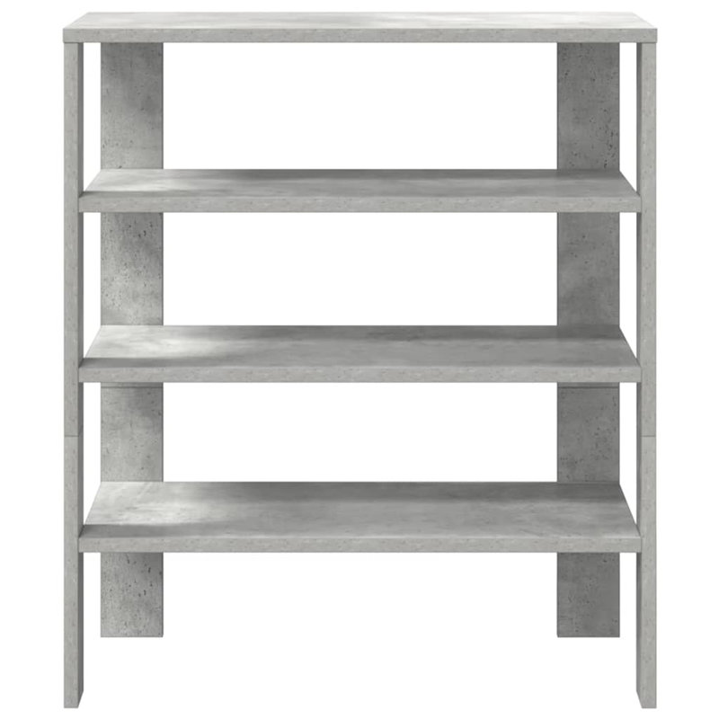 6 Pair Shoe Rack, Concrete Grey