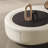Rotating cream style end table