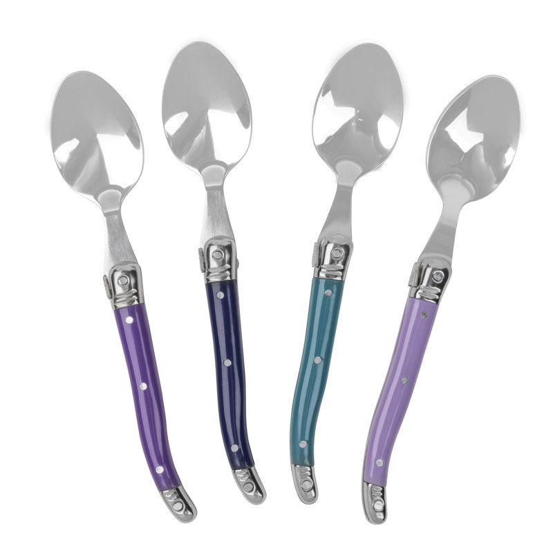 Ensemble de 4 cuillères à café French Home - French Plum, Bleu / sarcelle / mauve