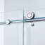 Porte de douche coulissante simple demi-cadre l 56 à 60 po x H 75 po, acier inoxydable 304 en chrome, verre trempé clair de 5/16 po (8 mm) de style GSCC