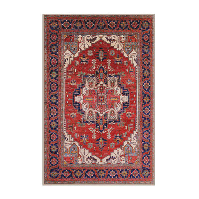 Tapis 100% Mid-Century moderne lavable à la machine 2355