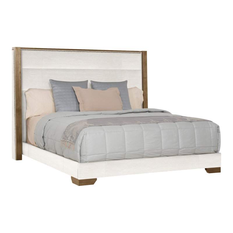 Thom Filicia Home Century Club King Bed, Nadia Parchment, Hampton, Yes