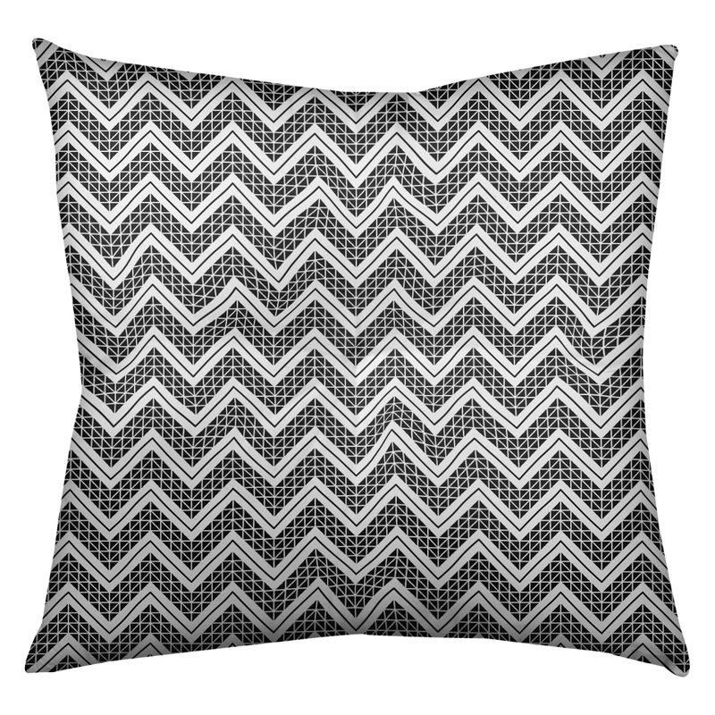 Coussin Rhonda Cheval, 26 po x 26 po, Noir / blanc