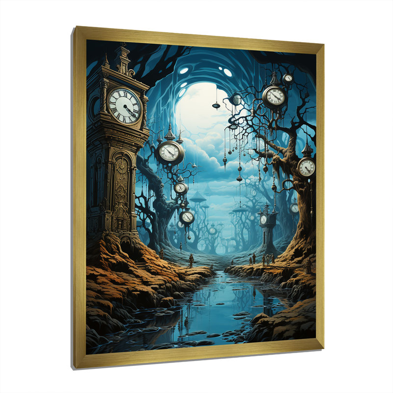 Reproduction sur toile de Darmit, Encadrement doré, H 32 po x l 24 po x P 1 po