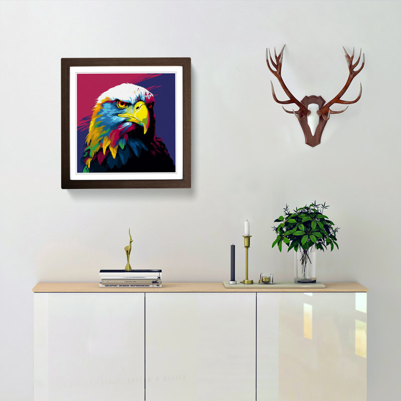 Single Picture Frame Print on Wood, Walnut