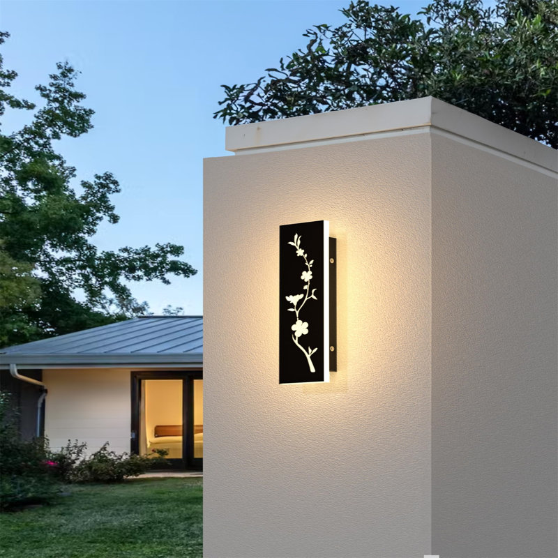 Matte Black Integrated LED Outdoor Sconce
