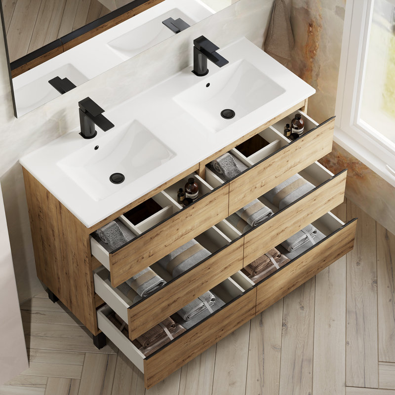Rosabell 1mm Double Bathroom Vanity with Basin