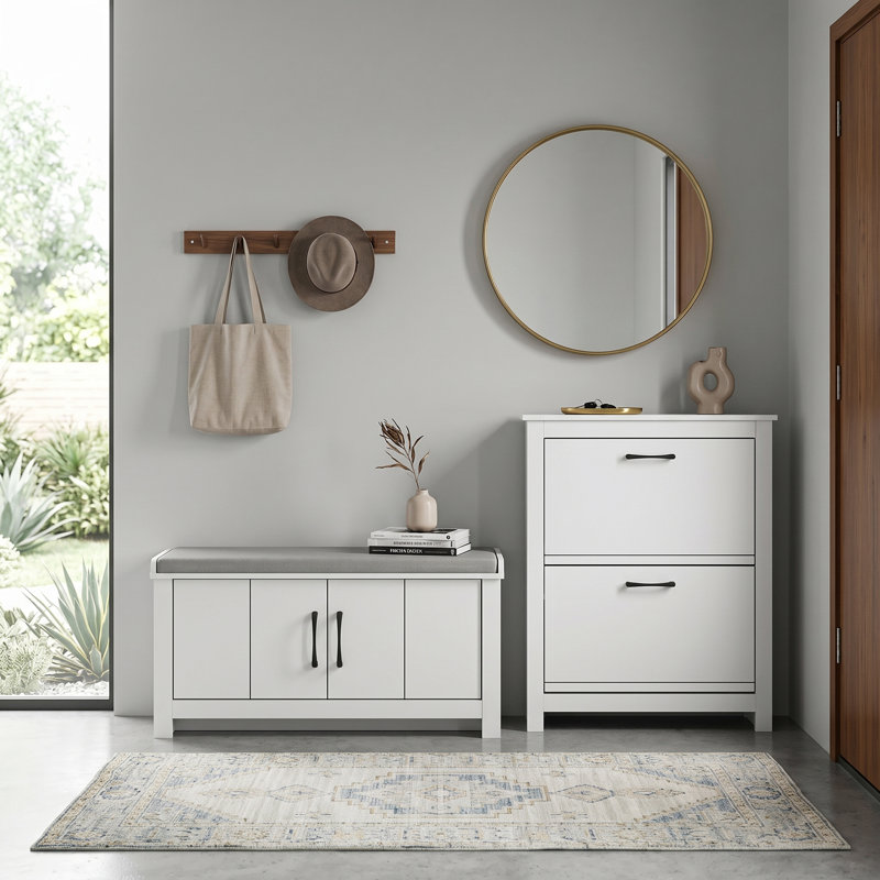 Limestone 2 Piece Shoe Storage Set