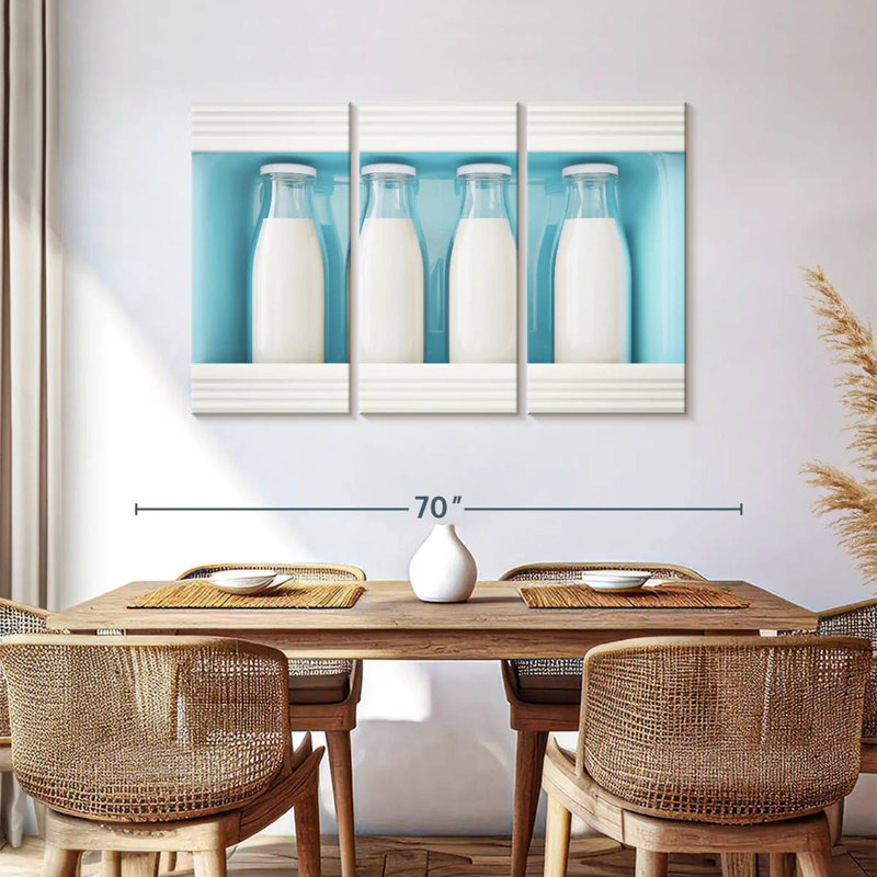 Yarlin Fridge Milk Bottles, 36" H x 57" W