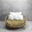 Housse de coussin ronde décorative intérieure et extérieure imperméable, housse de siège de tabouret de bar résistant aux rayons UV-86799303