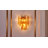 3-Light Dimmable Flush Mounted Wall Sconce with Amber Glass (Bulbs Included)-249744023