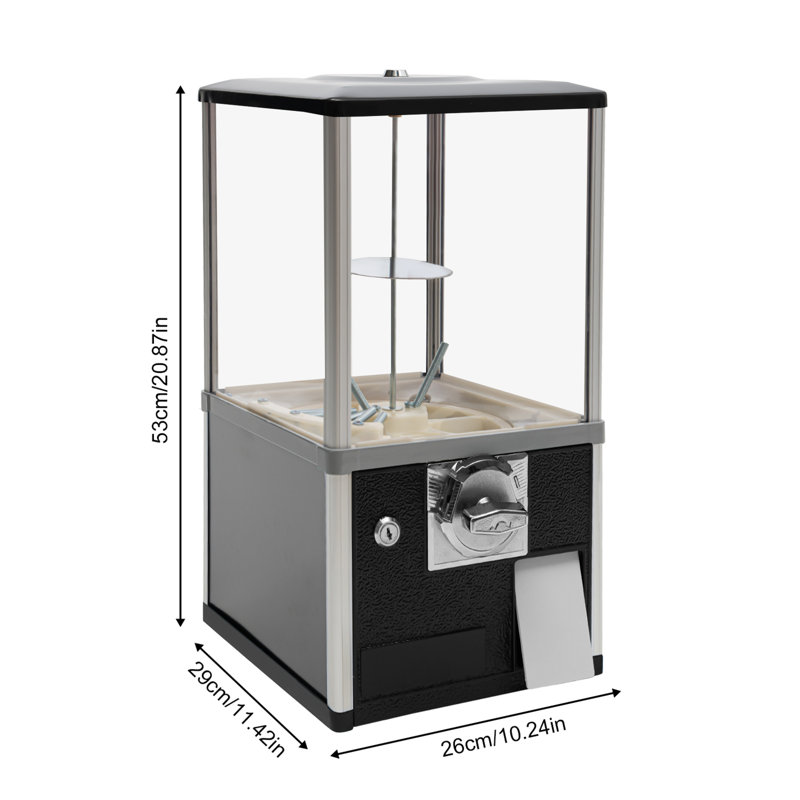 Gumball Machine Candy Vending Machine, Black