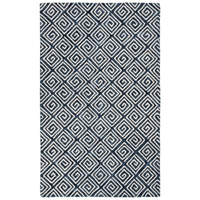 Tapis géométrique en laine et en coton touffeté à la main Tashieka