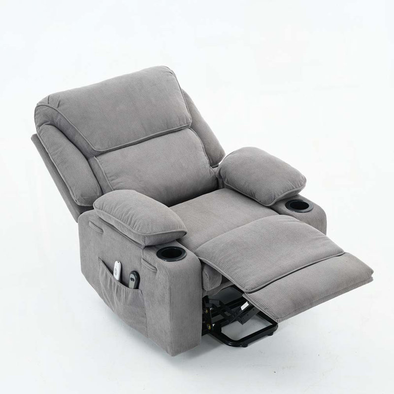 Fauteuil inclinable à télécommande chauffant et chauffant, Gris