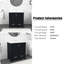 Meuble-lavabo noir 30 po avec lavabo simple
