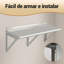 31 cm W Stainless Steel Wall Mounted Shelving Unit