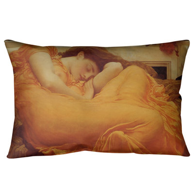 Flaming June Lumbar Pillow