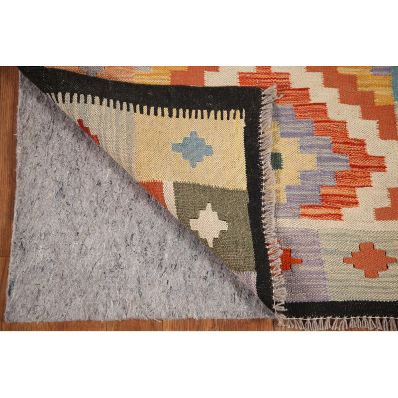 Tapis de couloir oriental réversible en laine Kilim 3 x 10