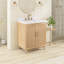 Ensemble de meuble-lavabo autoportant 30 po avec comptoir en pierre artificielle 30 po-640981233