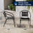 Chrisoula Modern Aluminum Slat Back Stacking Patio Chairs-986429785
